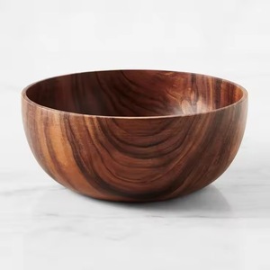 Custom Indian Handcrafted Wood Bowl Salad Serving Bowl Dining <b>Table</b> Decorative Wooden Serving Bowl with Acacia wood - Product Image 5