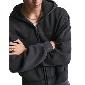 Conjunto Deportivo para Hombre con Cierre y Lavado Ácido, 100% Algodón, Chándal Vintage de Alta Calidad, Transpirable y Cómodo - Product Image 4