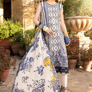 Salwar kameez-3 piezas de césped para mujer, bordado punto paquistaní, liso, Salwar y césped, Dupatta - Product Image 2