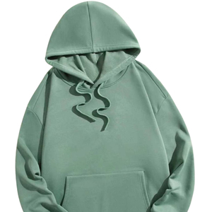 Sweat à capuche surdimensionné vert menthe avec poche kangourou, coton doux, streetwear décontracté, vêtements de tous les jours pour hommes, sweat à capuche chaud pour l'hiver - Product Image 2