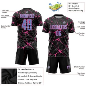 High Quality Custom Soccer Uniform Set Men Full Customization Digital Printing Sublimation Technique T-Shirt Material <b>Socks</b> - Product Image 3