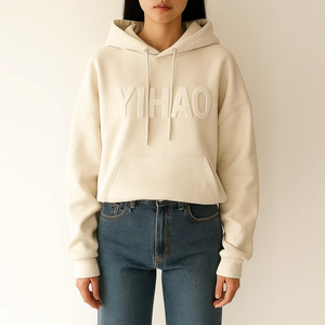 Sweat à capuche personnalisé en coton épais pour femme, 500 g/m², impression 3D 500 g/m² - Product Image 3