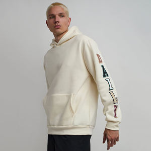Sweat-shirt à capuche épais en coton pour homme, coupe ample, épaules tombantes, motif graphique personnalisé, streetwear, fournisseur de vêtements OEM en gros - Product Image 5