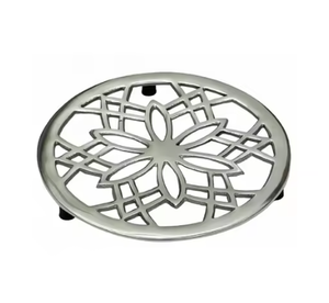 Stylish Design Handmade Silver Colored <b>Stainless</b> <b>Steel</b> <b>Trivet</b> With Round Shaped Hot Pots & Pans Holder At Reasonable Price - Product Image 1