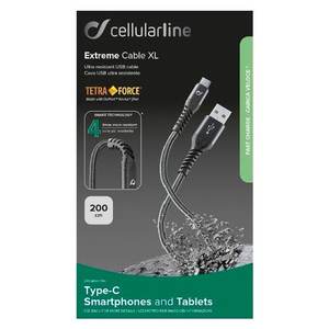 Cable USB-C TETRAFORCE Extreme XL Negro 2m TETRACABTYC2MK Cavo - Product Image 2