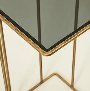 Mesa decorativa de Metal para el hogar, mesa decorativa para muebles, precio al por mayor, mesa de centro de estilo moderno, pantalla transparente superior - Product Image 5