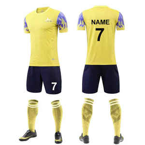 Conjunto de ropa deportiva de diseño personalizado, uniforme de fútbol unisex de alta calidad 100% poliéster, venta al por mayor, uniforme completo de fútbol único - Product Image 4