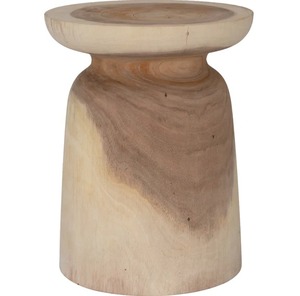 Piédestal du milieu du siècle Table d'appoint ronde Dia 40x45 Cm Meubles en bois de Suar Café Designer Salon Fin Canapé moderne Table d'appoint - Product Image 3