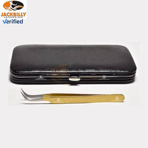 JACKBILLY-Pinzas de pestañas multifuncionales Premium para extensiones de pestañas, pinzas de Punta pulida de precisión, embalaje personalizado - Product Image 5