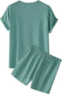 Nuevo diseño 100% algodón de manga corta cuello redondo deportes y ropa de gimnasio algodón transpirable ropa de verano cómoda - Product Image 6