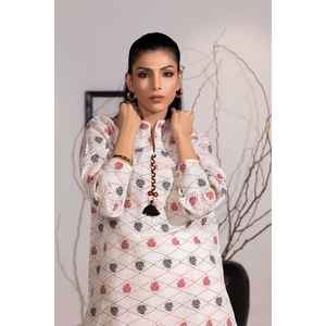 Camisa de Lino y Algodón con Estampado Floral y Adornos Jacquard Retro para Mujer, Estilo Vintage con Botones Decorativos, Talla XL, Informal, Ligera, para Verano - Product Image 3