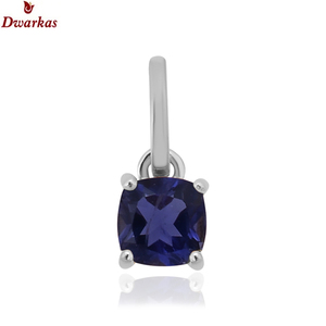 Colgante de piedras preciosas de alta calidad, Plata de Ley 925, piedra de iolita natural, collar con colgantes para mujer - Product Image 1