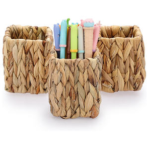 Porte-crayons pas cher, joli porte-stylo en jacinthe d'eau, panier à papeterie, organiseur - Product Image 3