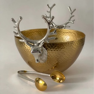 Restaurant Seau À Glace En Acier Inoxydable Bol À Glace En Métal Bacs À Boissons Pour La Restauration Seau À Bouteille De Vin Bol À Glace Avec Poignée En Feuille - Product Image 3