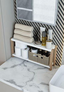 2-Tier Wooden Organizer <b>Shelf</b> Multi-Purpose Spice <b>Rack</b> & Decorative <b>Shelf</b> - Product Image 3