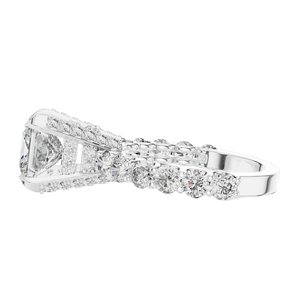 Anillo de Compromiso con Diamante de Laboratorio Corte Princesa de 3.76 CT, Claridad VVS-VS EF, Opciones en Oro de 18K y Plata, Diamante de Laboratorio y Moissanita - Product Image 6