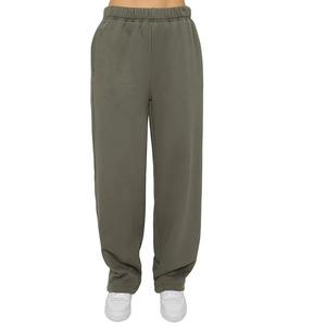 Venta al por mayor de personalización de alta calidad liso de algodón transpirable de peso pesado Zip up Sweatsuit mujeres recortadas Sudadera con capucha y pantalones conjuntos - Product Image 6