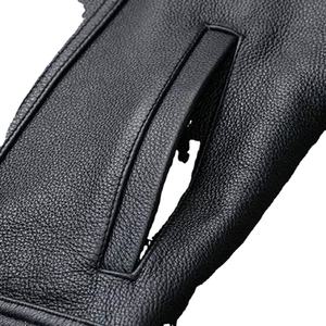 Venta en línea 2025 Nueva llegada de los hombres Nueva llegada Chaleco de estilo casual de cuero genuino con cuello Ropa exterior transpirable para el invierno - Product Image 6