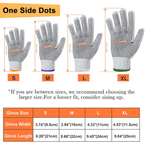 Gants de main en coton à pois avec options de logo personnalisé Paume à prise durable et flexible pour le jardinage, l'entrepôt, l'extérieur et l'atelier. - Product Image 6