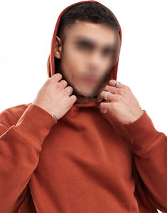 เสื้อฮู้ดดี้สะพายไหล่สำหรับผู้ชายผ้าฟลีซผ้าฝ้าย100% 450จีเอสเอ็มบ็อกซี่ฟิตสำหรับผู้ชายกำหนดโลโก้พิมพ์โลโก้ได้เองระบายอากาศได้ดีเสื้อมีฮู้ดฮิปฮอปสำหรับผู้ชาย - Product Image 3