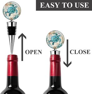 Amazing <b>Wine</b> Bottle Stoppers Stainless Steel <b>Wine</b> Stoppers for Gift Bar Holiday Party Wedding - Product Image 4