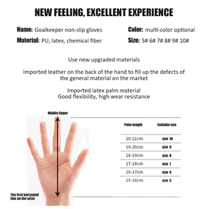 Articles de sport professionnels Nouvelle conception Impression par sublimation Gants de gardien de but en latex - Product Image 6