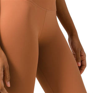 Orange Polyester Spandex Super High Waist Yoga Pants Custom logo Sport <b>Women's</b> Workout Fitness <b>Leggings</b> - Product Image 4