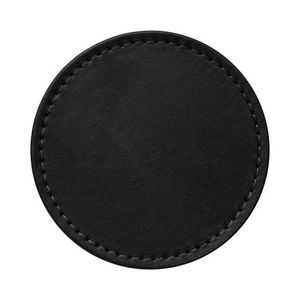Custom Blank PU Leather Classic Style Round Coaster Sublimation PU Leather Coaster <b>Promotion</b> Gift Look Competitive Price - Product Image 1