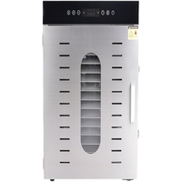 Déshydrateur alimentaire à double étage en acier inoxydable, 16 couches, 40*40 cm, pour déshydrater les fruits, les légumes et les noix