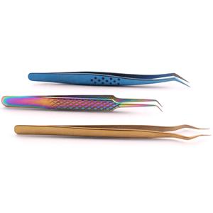 Pinzas para Extensión de Pestañas con Punta de Fibra y Agarre de Diamante, Cierre Hermético, Más Vendidas, Profesionales - Product Image 3