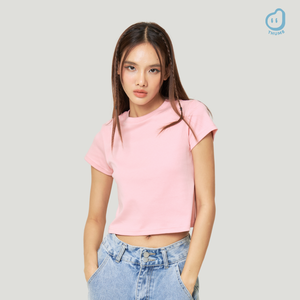 2025 Hot Bán Chất Lượng Cao Cotton Stretch Jersey Sexy Của Phụ Nữ Crop Top Áo Sơ Mi Tùy Chỉnh Thiết Kế In Ấn Thoáng Khí Ngắn Logo - Product Image 2