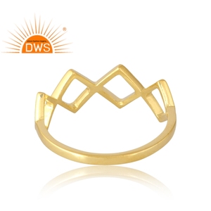 Latest Selling 925 Sterling <b>Silver</b> 18K Gold <b>Plated</b> Ring Demi Fine Jewelry Manufacturer Dainty Collection - Product Image 2