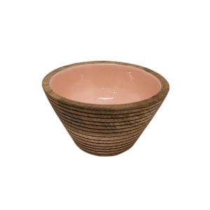 Cuencos decorativos hechos a mano con forma de madera para servir, estampado de flores esmaltadas para bodas, ecológicos para el hogar, mesa, hoteles, comida - Product Image 2