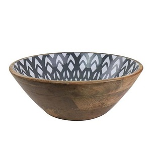 Cuenco de madera multiusos de madera personalizado para ensaladas y servir alimentos cuenco hecho a mano en nuevos utensilios de cocina para la cena - Product Image 1