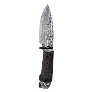 Handcrafted Damascus Steel Tracker <b>Knife</b> Full Tang Outdoor Camping Bushcraft <b>Knife</b> High Quality Handmade Damascus Steel - Product Image 4