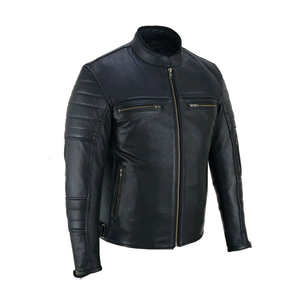 Chaquetas de Cuero Genuino al Por Mayor, Nuevo Estilo, Material de Alta Calidad, Impermeables, Color Personalizado, Chaqueta de Motocicleta - Product Image 3