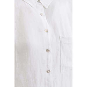 Chemise oversize 100% lin - Blanc - Product Image 3