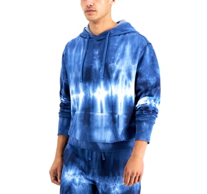 เสื้อฮู้ดมัดย้อมสำหรับผู้ชายโอเวอร์ไซซ์ผ้าคอตตอนผ้าเทอร์รี่พิมพ์ลาย DTG สำหรับฤดูหนาว - Product Image 1