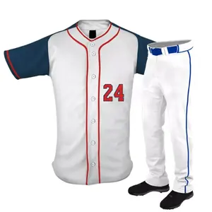 Uniformes de béisbol para hombre con logotipo personalizado, de secado rápido y transpirable, a la moda para adultos, el mejor precio al por mayor - Product Image 4