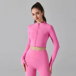 Chándales de algodón transpirables con estilo para mujer, chándal informal con capucha y cremallera con logotipo personalizable, conjunto de 2 piezas al por mayor, 2025 - Product Image 2