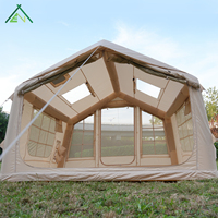 Tente gonflable Litai Anttour 8 m² beige, en tissu Oxford 420D imperméable, à colonnes d'air, installation rapide, 2-3 personnes, quatre saisons, une chambre