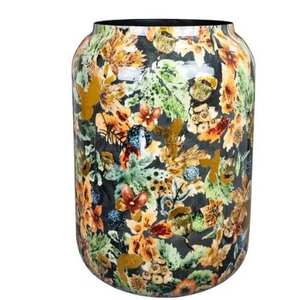 Jarrón de Flores de Hierro para Hogar y Jardín, Decoración de Mesa con Recubrimiento de Esmalte, Decoración Metálica para el Hogar, Diseño Floral, Hecho en India - Product Image 2