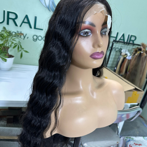 Prix de gros perruques pour femmes noires Naturelle droit HD dentelle frontale Fashion Design perruque cheveux humains dentelle frontale fermeture perruques - Product Image 1