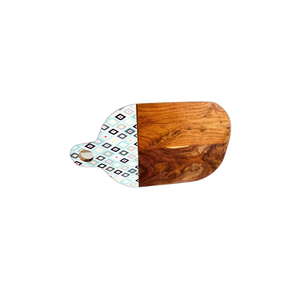 Nouveau look planche à découper en bois émaillé imprimé et en bois pour vaisselle et ustensiles de cuisine 1 pièce pour poli brillant à la main - Product Image 5