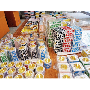 Ensemble de brûleur à encens en nacre polie, style anis étoilé, avec boîte en acrylique Madkhan, design en bois inspiré de la nature - Product Image 6