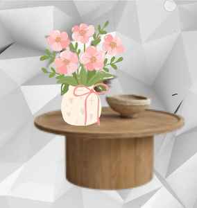 Table basse ronde en teck massif, meubles de salon - Product Image 4