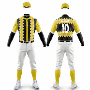 Nouveau design de maillot de baseball personnalisé 100% polyester léger et respirant ensemble de football toutes équipes de style solide - Product Image 3
