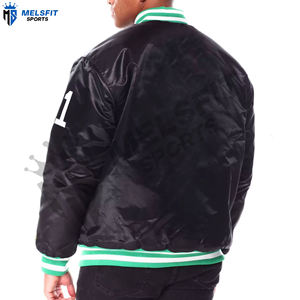 Veste de baseball en satin personnalisée en gros pour femmes et hommes, col montant, logo frontal, motif de dessin animé, respirante, coupe-vent - Product Image 5