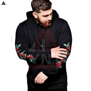 Nouveauté : Sweat à capuche en coton brodé pour homme – Haut basique en mélange de coton de haute qualité avec broderie - Product Image 4