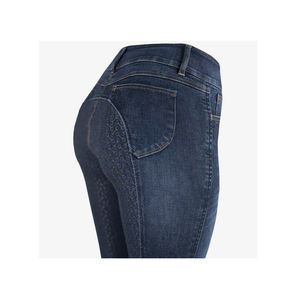 Ropa ecuestre personalizada de primera calidad, ropa deportiva, pantalones con agarre de asiento completo, venta al por mayor, pantalones vaqueros de cintura alta para montar a caballo - Product Image 2